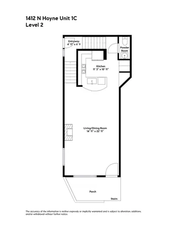 $725,000 | 1412 North Hoyne Avenue, Unit 1C, Chicago, IL 60622