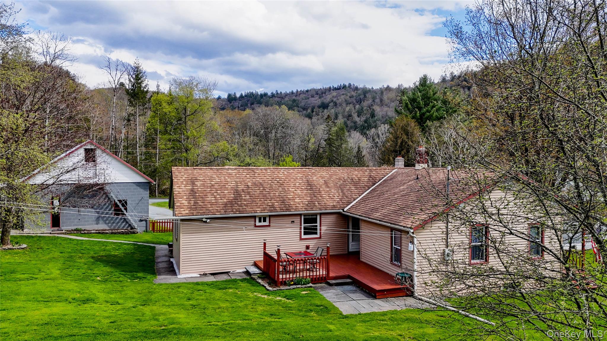 11 Hood Road Roscoe, NY 12776 - Photo 3 of 35 a view of a house with a big yard potted plants and large tree