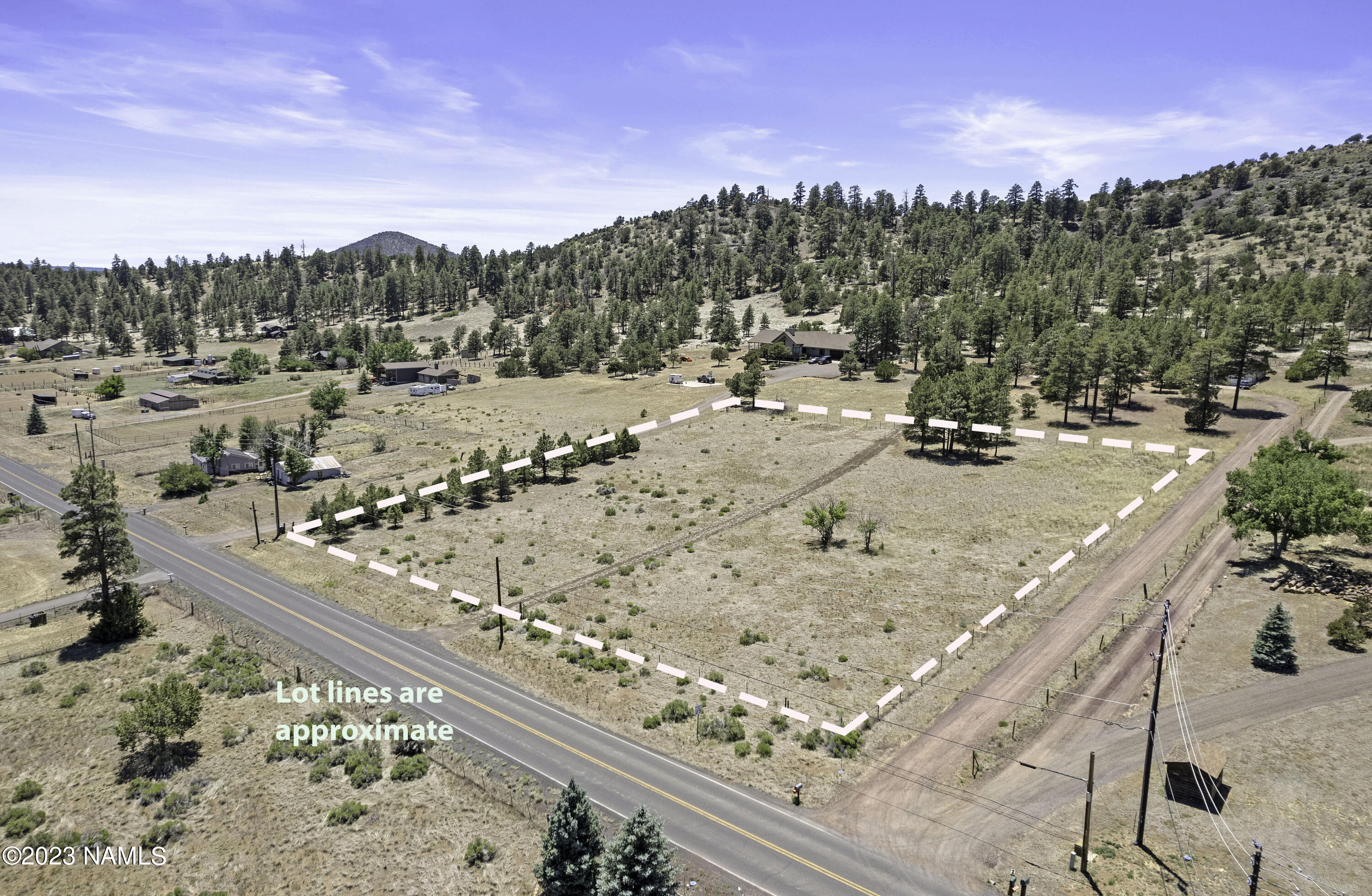 8596 Slayton Ranch Road Flagstaff, AZ 86004 - Photo 2 of 14 Aerial of Property Lines