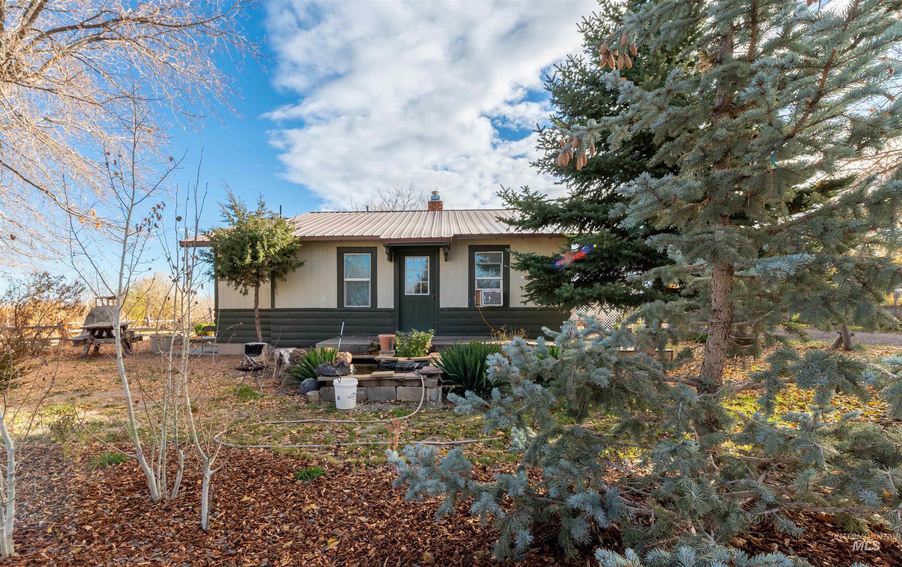 408 Clear Lakes Road Buhl, ID 83316 - Photo 5 of 16 View of front of house featuring a metal roof and a chimney