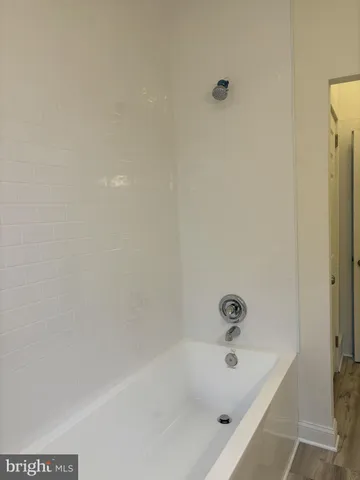 a bathroom with a tub