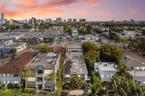 an aerial view of a city