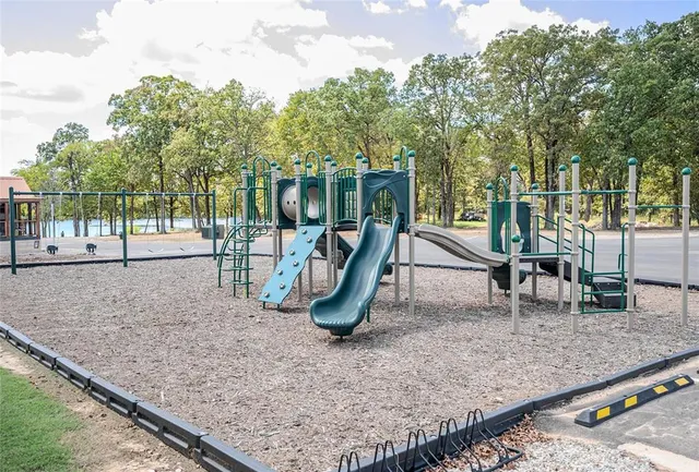 a view of a swimming pool with an ocean view