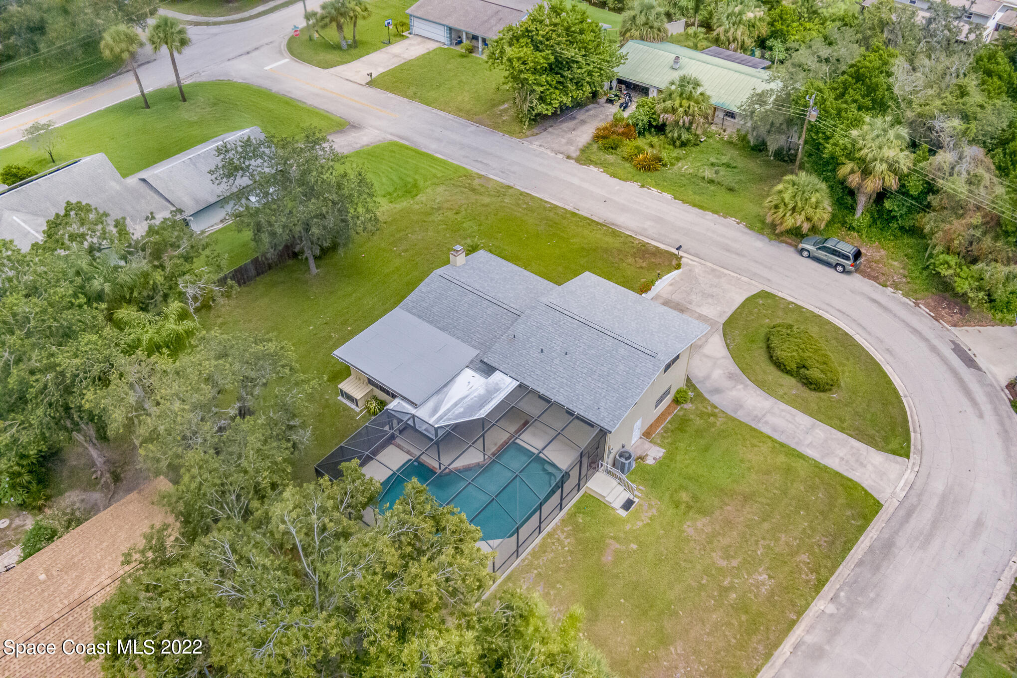 2676 Lemon Street Northeast Palm Bay, FL 32905 - Photo 35 of 35 an aerial view of a house with outdoor space