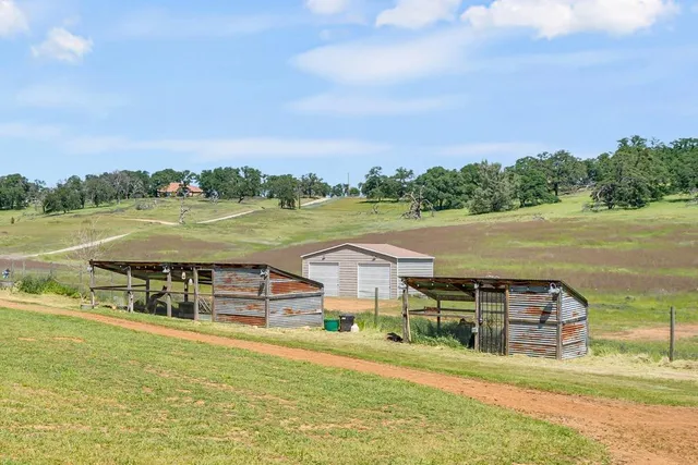 a view of a park with swings