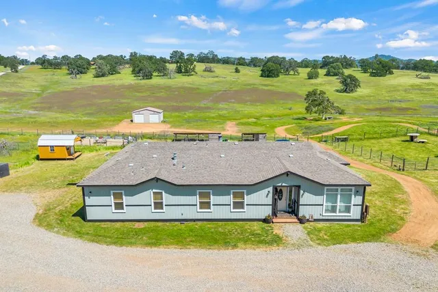 a aerial view of a swimming pool