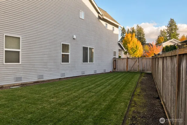a backyard of a house