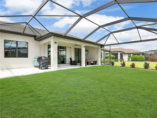 a view of a porch with a backyard