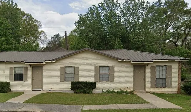 a front view of a house