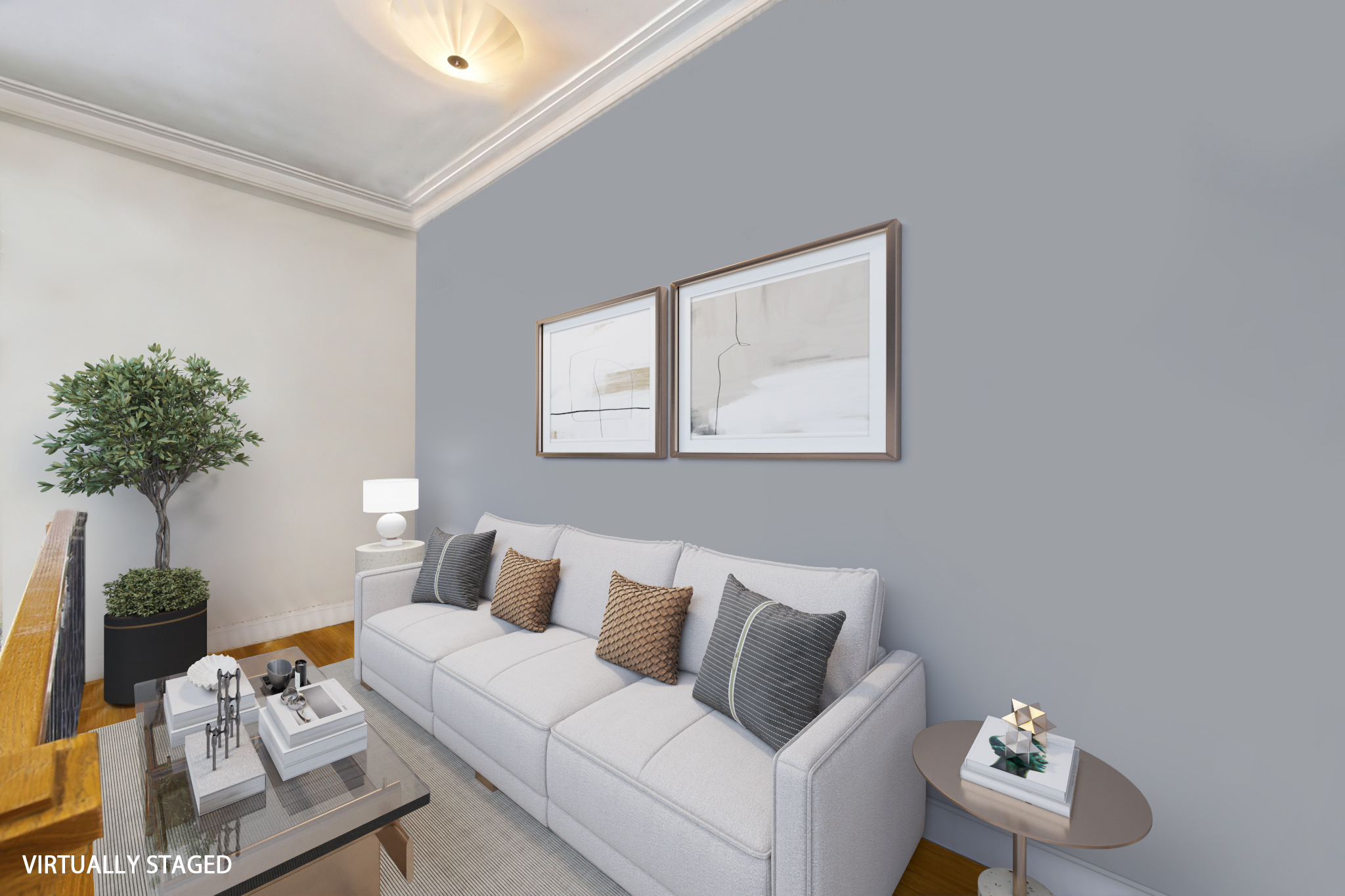175 12th Street, Unit 4B Brooklyn, NY 11215 - Photo 14 of 27 a living room with furniture and a potted plant