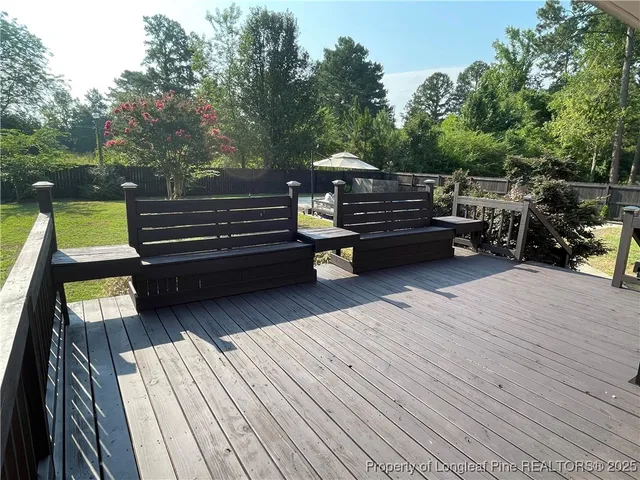 a view of outdoor space and deck