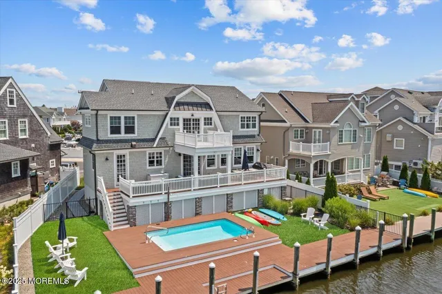 a view of a lake with a building in front of it