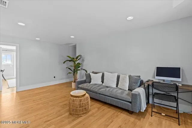 a view of a lake with a house