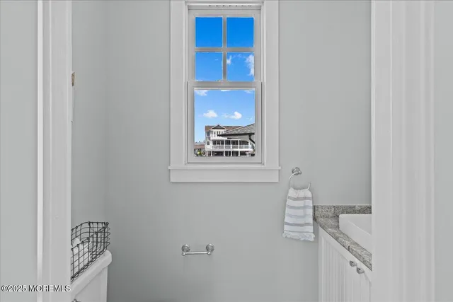 a view of a city and ocean view