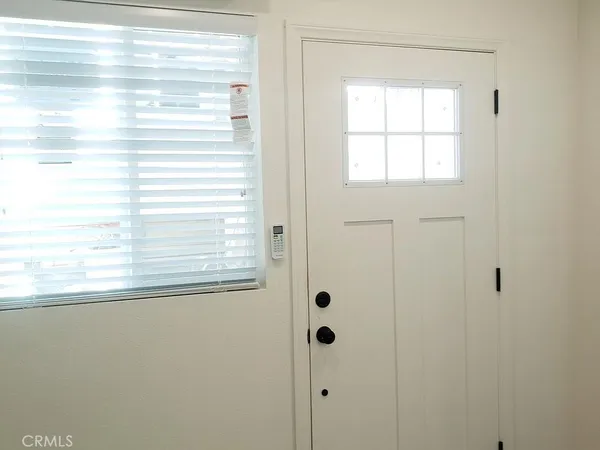 a view of a window in an empty room