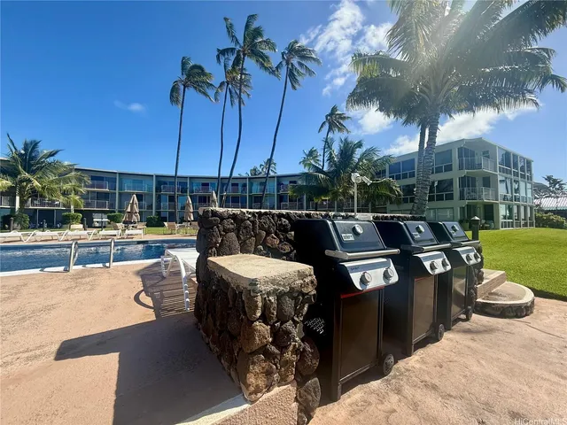 a outdoor space with patio furniture