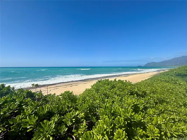 a view of an ocean and beach
