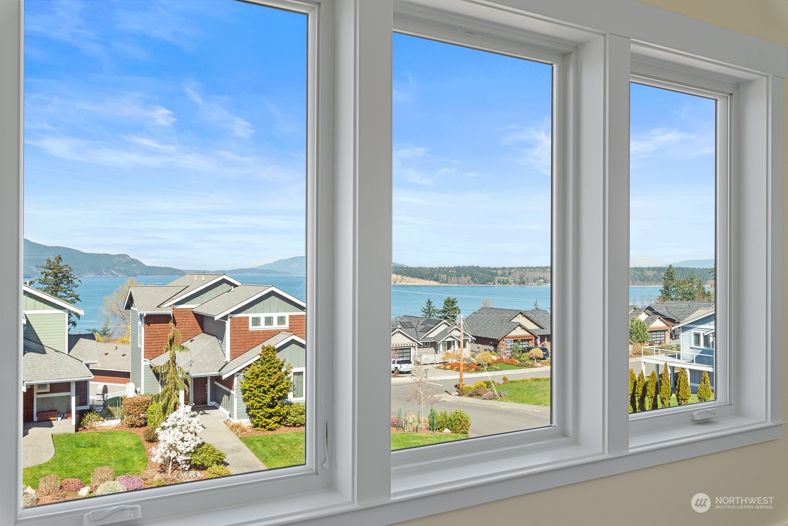 a view of a city from a windows