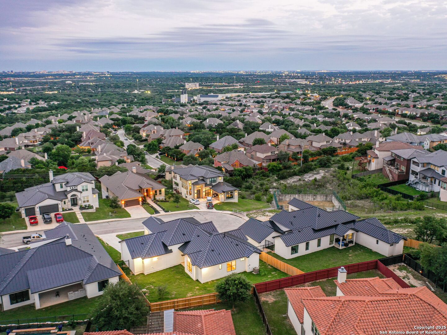 8214 Sierra Hermosa San Antonio, TX 78255 - Photo 58 of 61 an aerial view of residential houses with outdoor space