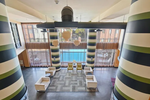 a building view with a outdoor space