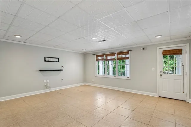 a view of a livingroom with a window