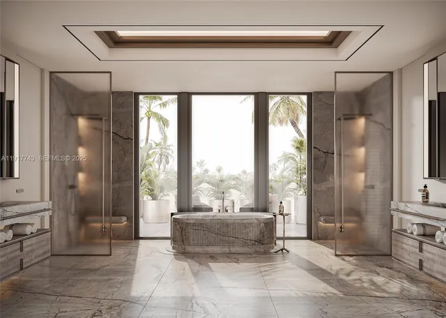 a living room with furniture and a outdoor space