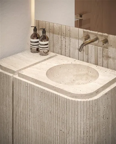 a close view of sink