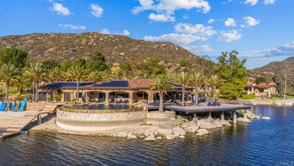 a view of a lake with a mountain view