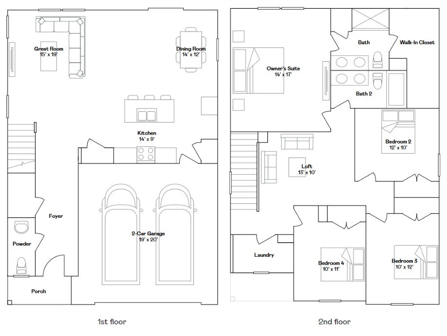 Illustration of the floorplan for the Broadmoor, for representation, details may vary. It's even better in person! Give me a call to walk through the home.
