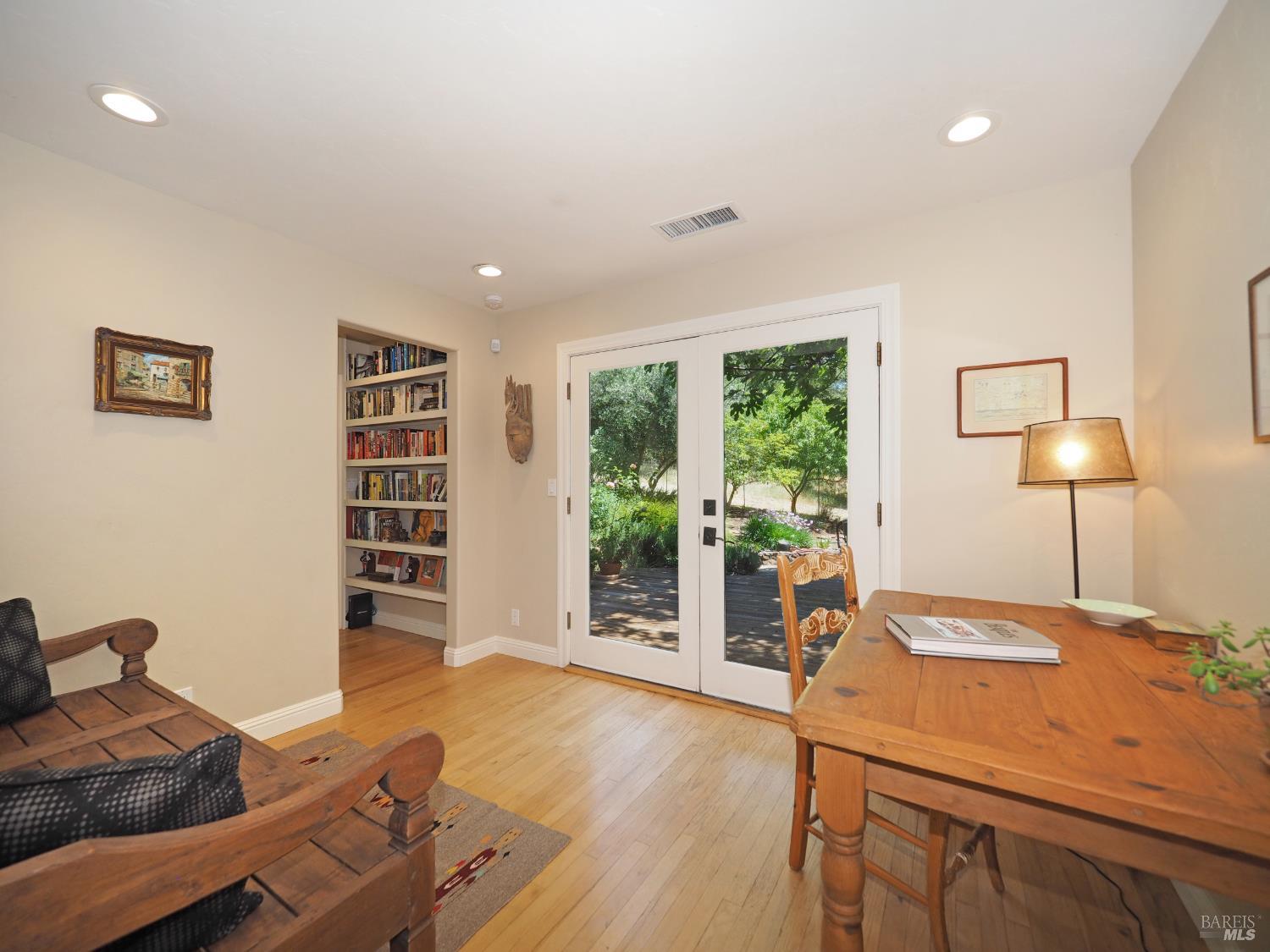 22549 River Road Geyserville, CA 95441 - Photo 22 of 63 Office with French doors to Hot tub after a long day's work.