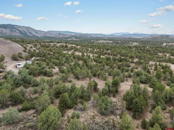 a view of city and mountain
