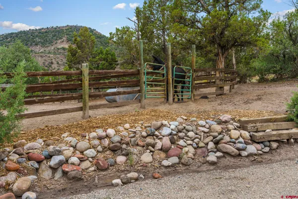 a view of a pathway with a bench