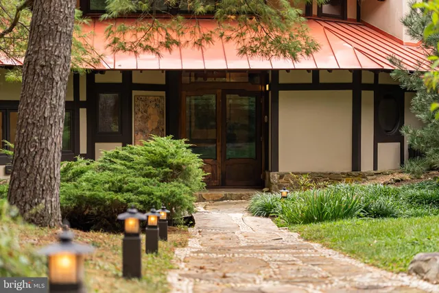 a front view of a house