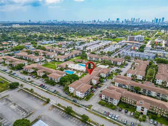 an aerial view of a city