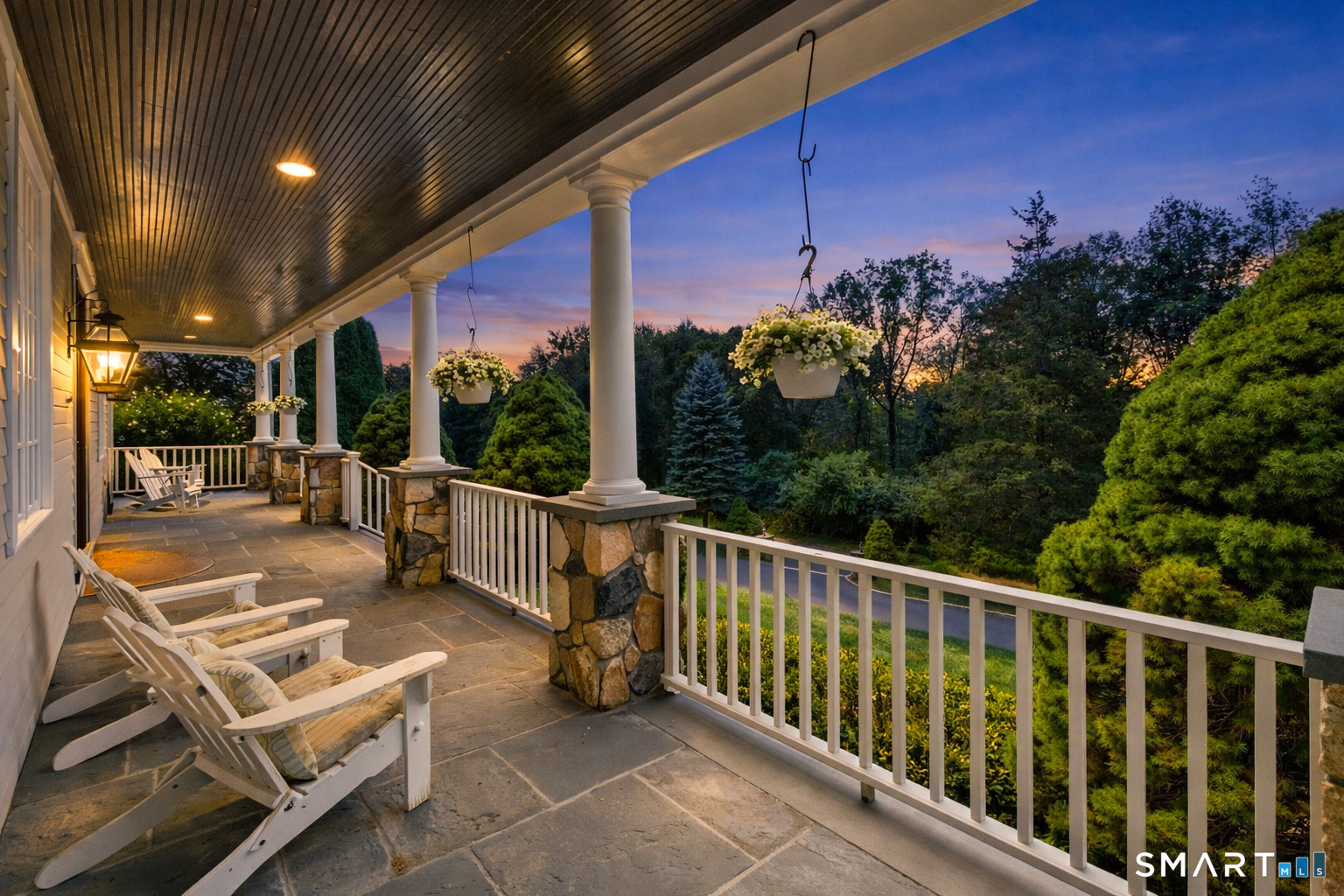 2 Longwood Drive Redding, CT 06896 - Photo 41 of 57 Front Porch Sunset