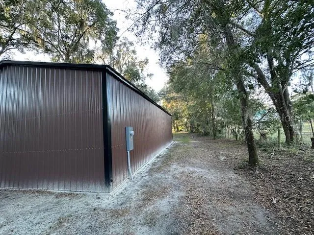 a backyard of a house
