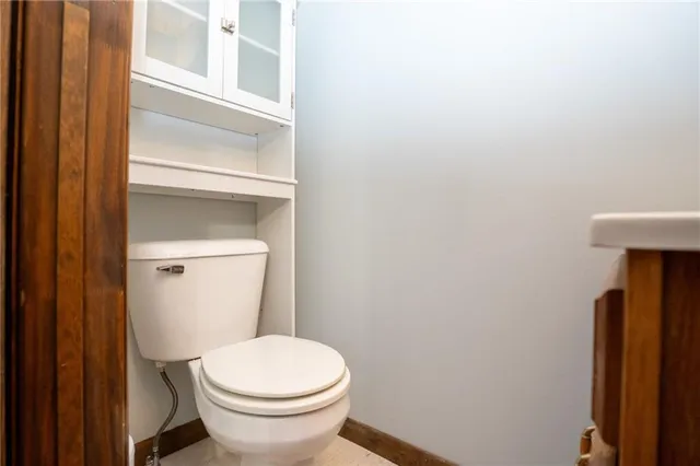 a view of porch with wooden floor