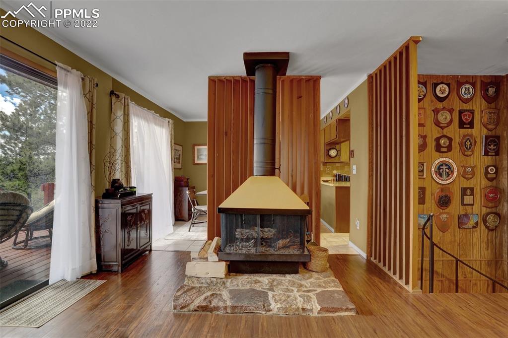 756 Spring Valley Drive Divide, CO 80814 - Photo 10 of 50 a living room with furniture and a fireplace