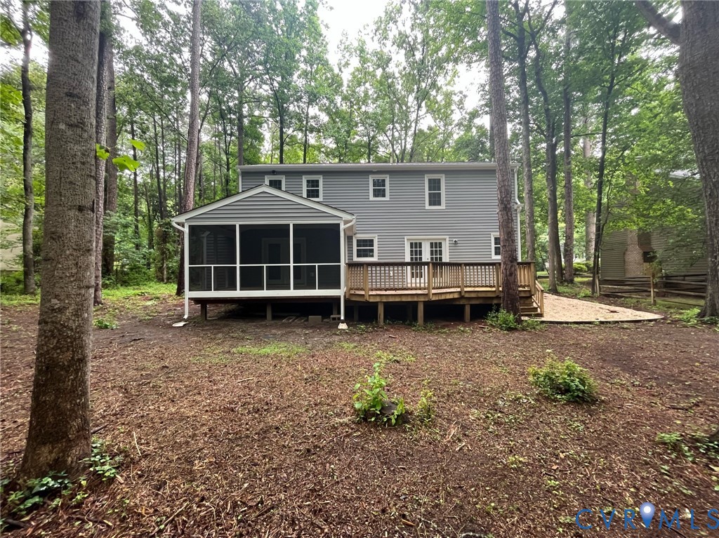 13912 Sterlings Bridge Road Midlothian, VA 23112 - Photo 8 of 47 Rear exterior featuring light grey siding, a scree