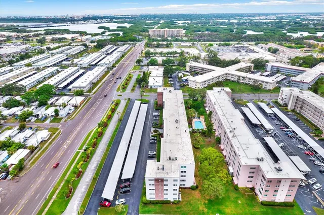 a view of swimming pool with a garden