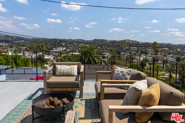 a terrace view with sitting space