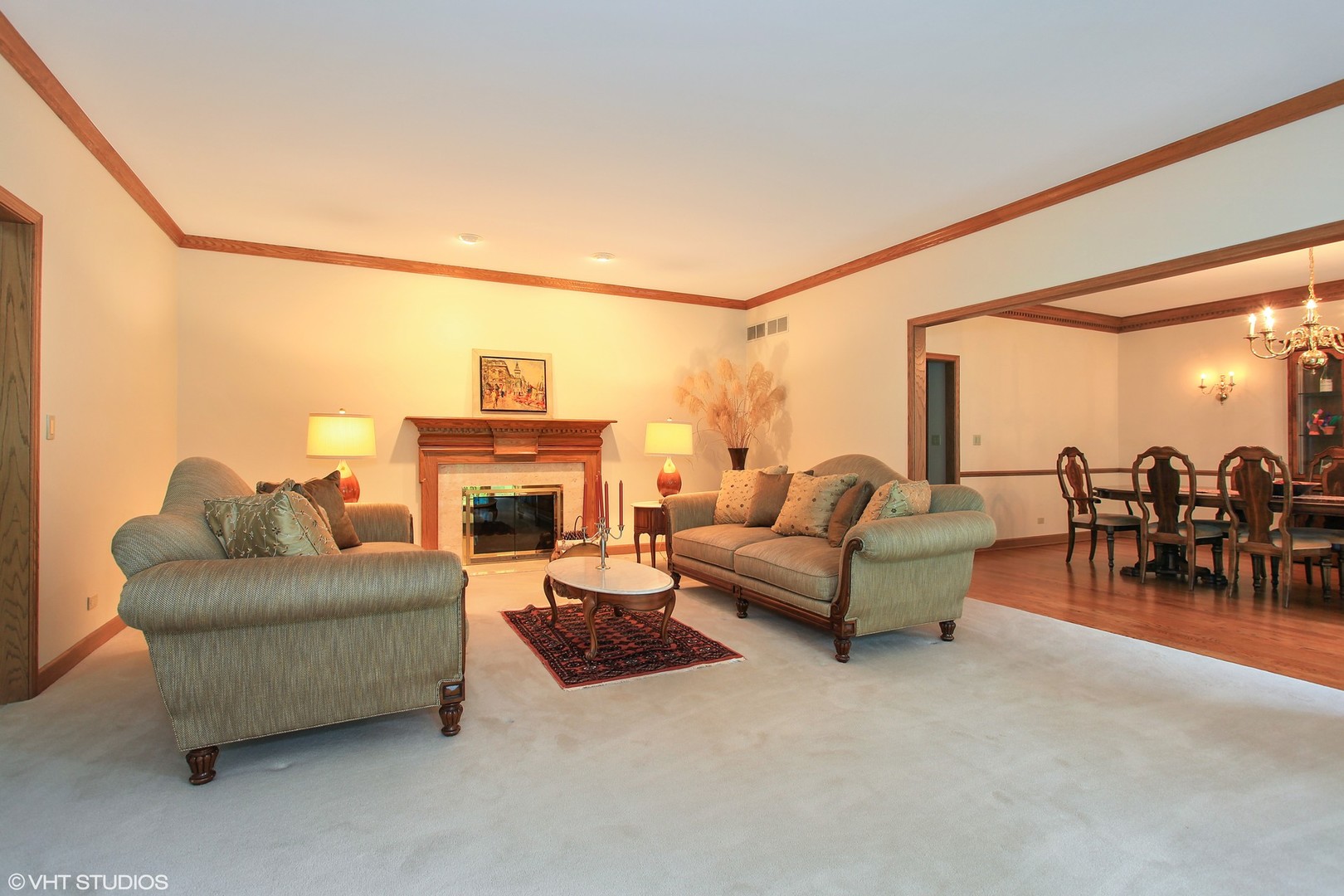 4 Bristol Road Northfield, IL 60093 - Photo 4 of 22 a living room with furniture and a fireplace