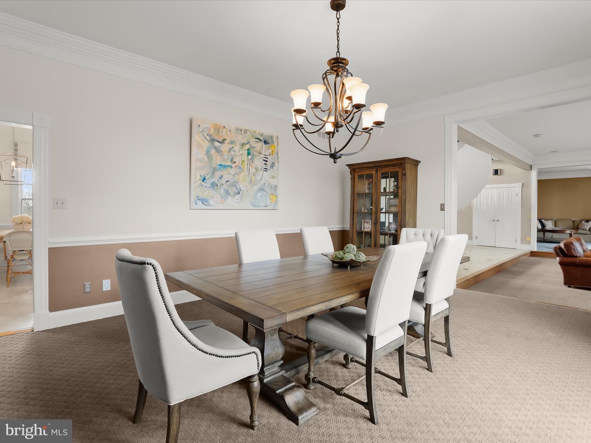 2612 Monkton Road Monkton, MD 21111 - Photo 12 of 81 a view of a dining room with furniture a chandelier and wooden floor