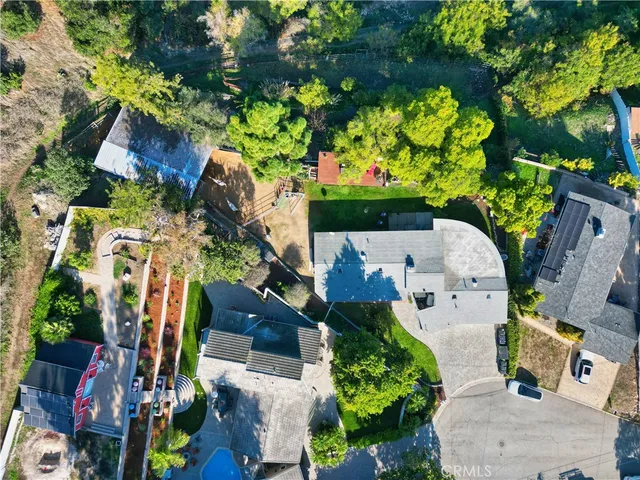 an aerial view of multiple house
