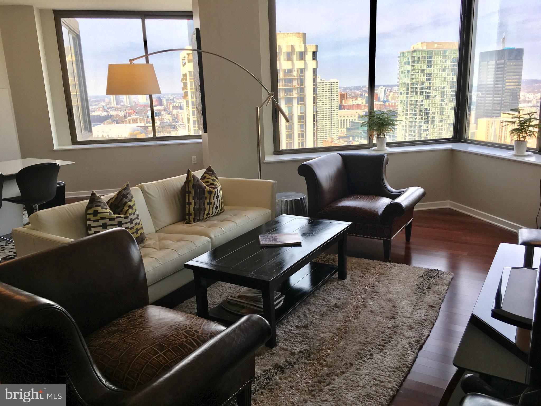 202-210 West Rittenhouse Square, Unit 2402 Philadelphia, PA 19103 - Photo 3 of 20 Living Room w/ Hardwood Floors and Views