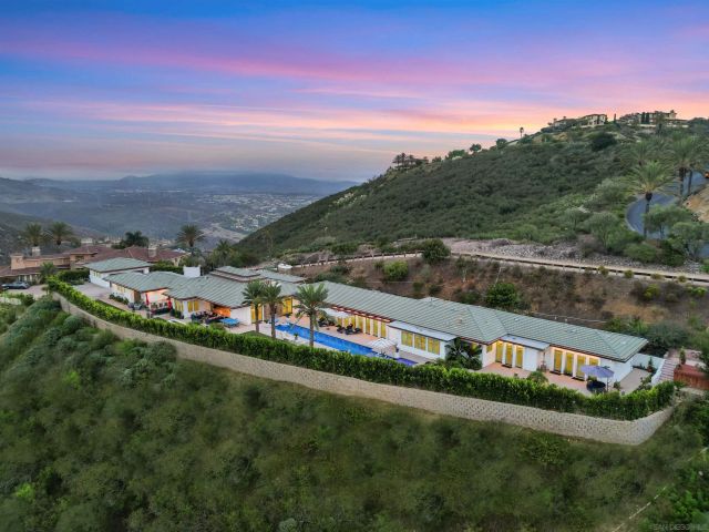 a view of a city with sunset view