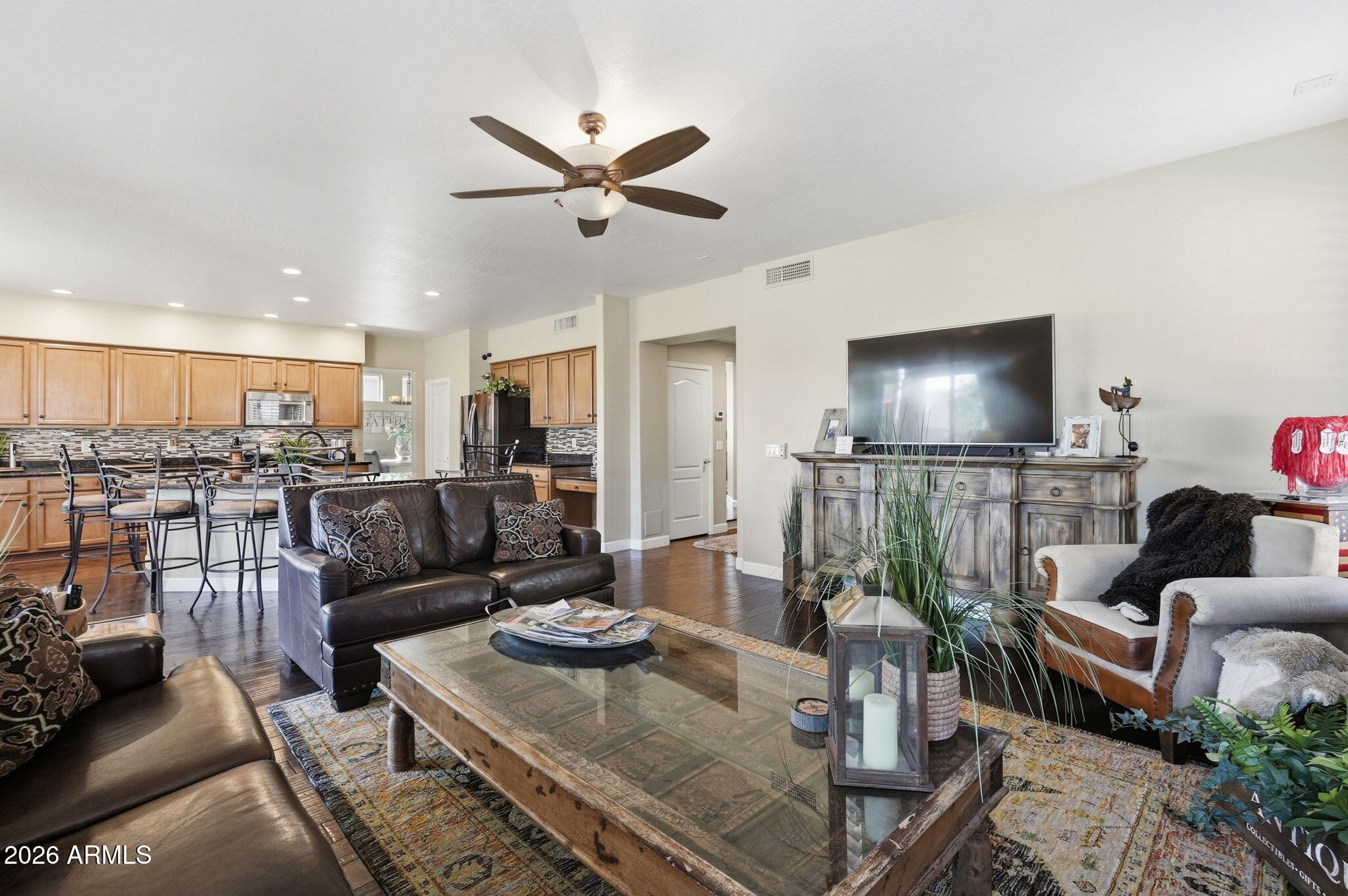 4021 East Kirkland Road Phoenix, AZ 85050 - Photo 6 of 35 a living room with furniture and a flat screen tv