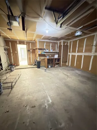 a view of a room with racks