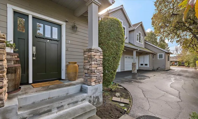 a front view of a house