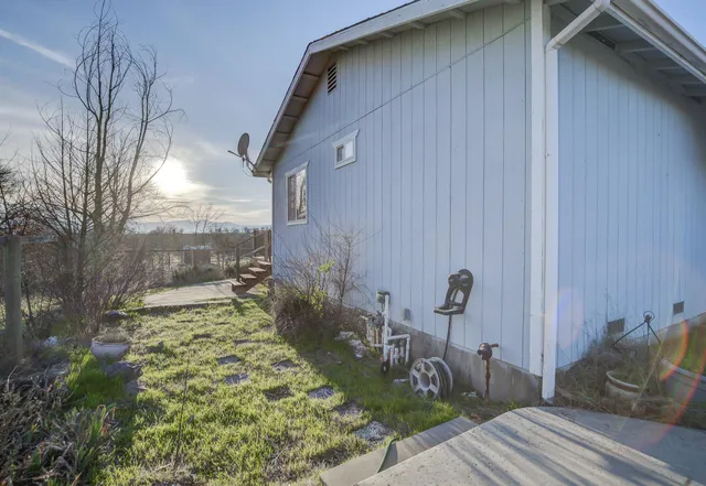 a backyard of a house